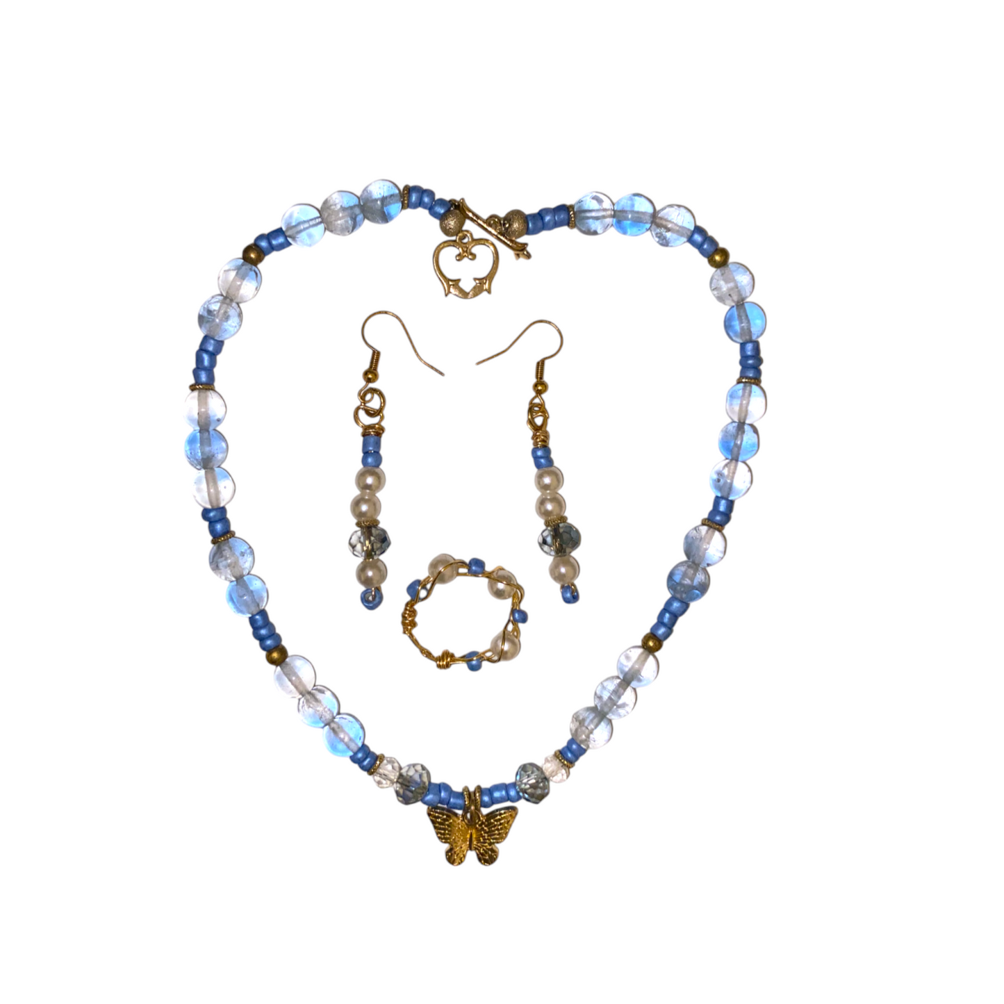 Fairy Crystal blue and gold set